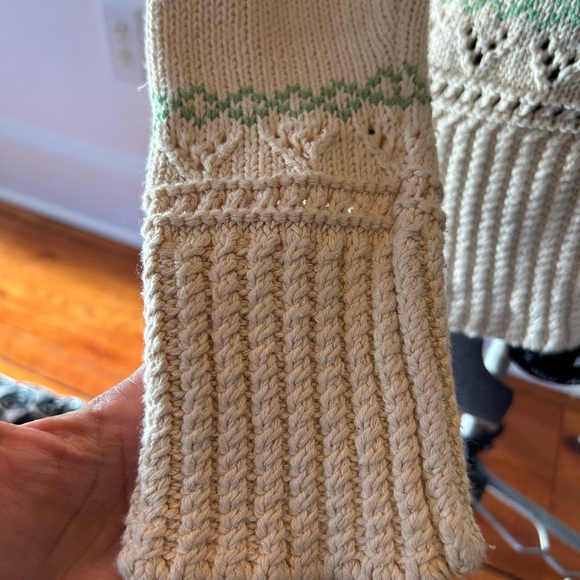 LL bean signature cotton Knit Cardigan fisherman’s sweater - Picture 5 of 13